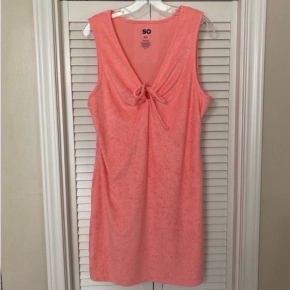 SO Coral Sleeveless Dress